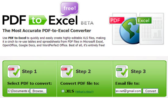 covert pdf to excel online free