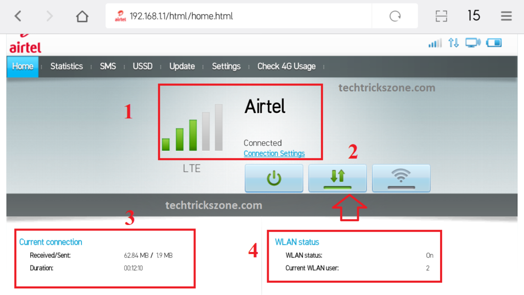 Airtel 4G hotspot Router Wi-Fi Configuration with Mobile (with Picture)