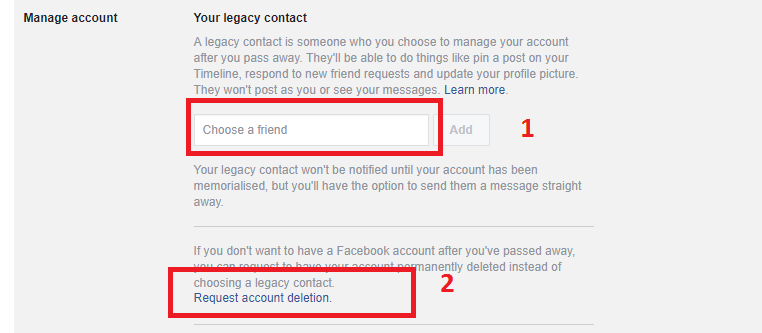 delete facebook account email address