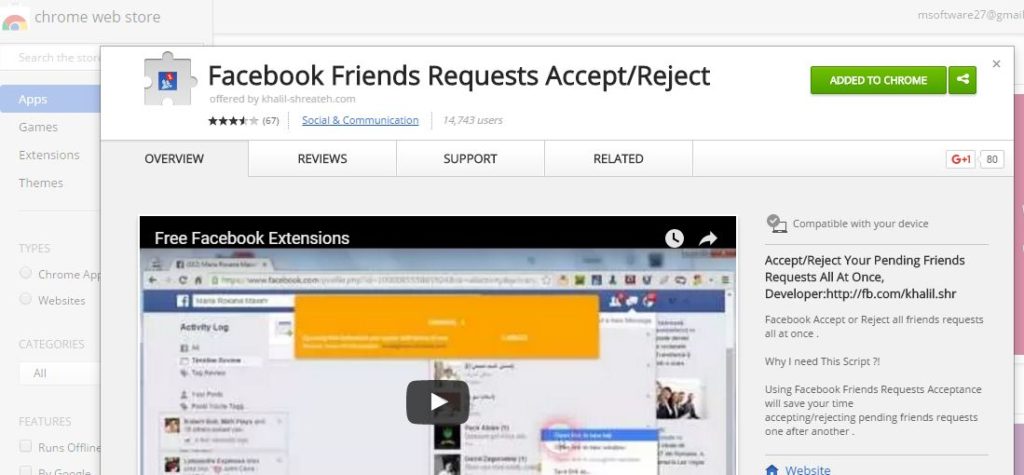 Facebook Add-on for Google Chrome