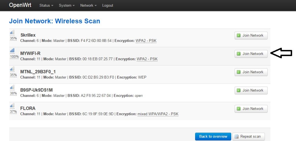 openwrt routed client mode