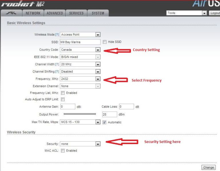 UBNT Rocket M5 Configuration for Service Providers Base station