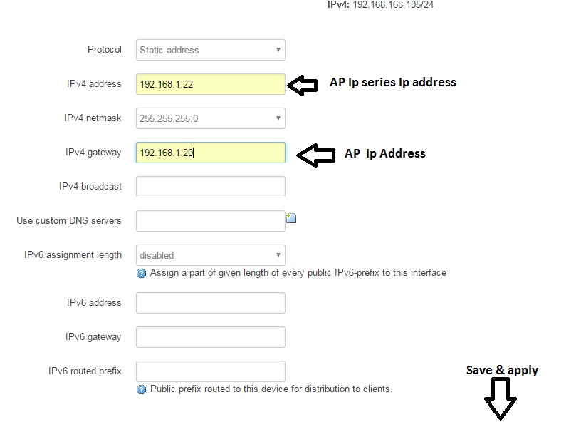 Lan IP and DHCP Setting in OpenWrt