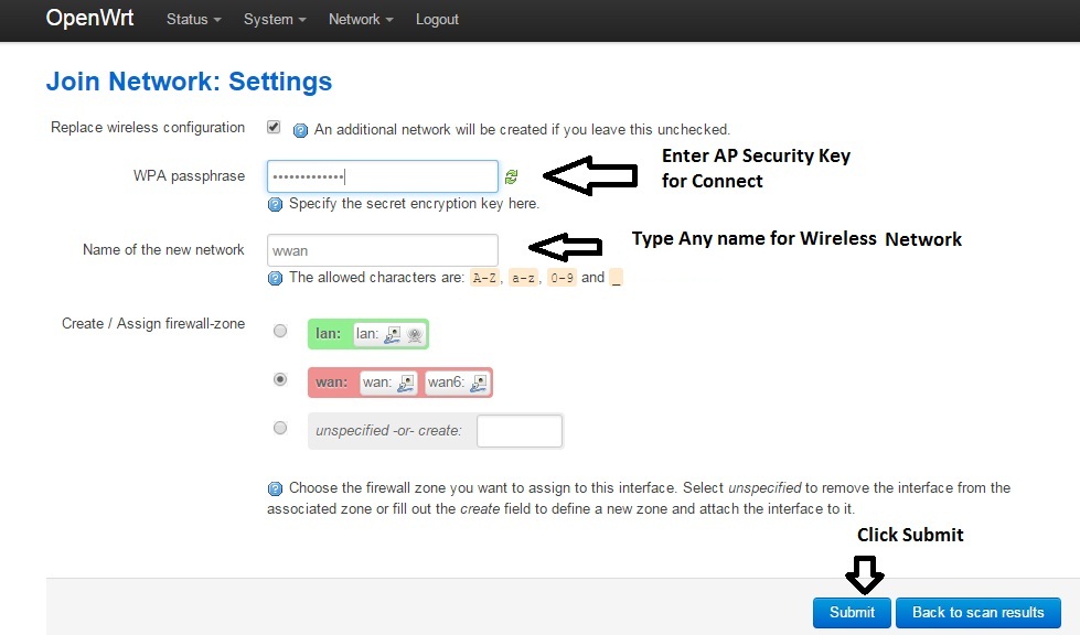 OpenWrt Chaos Calmer Client Router Mode