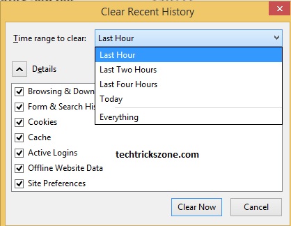 History Clear Setting in Chrome