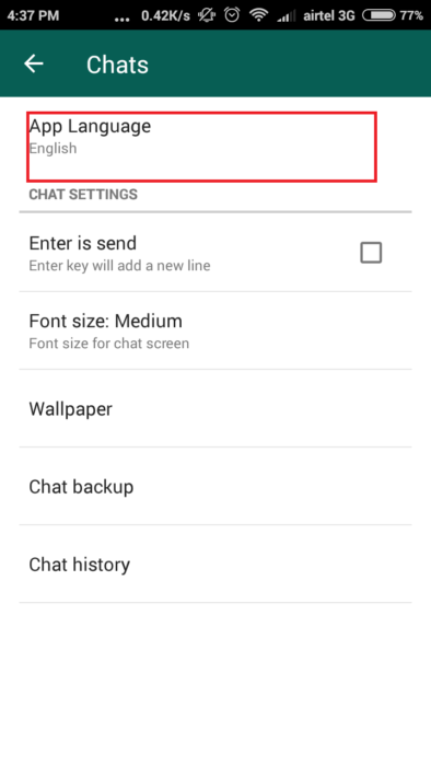 how to hide whatsapp chat in windows phone