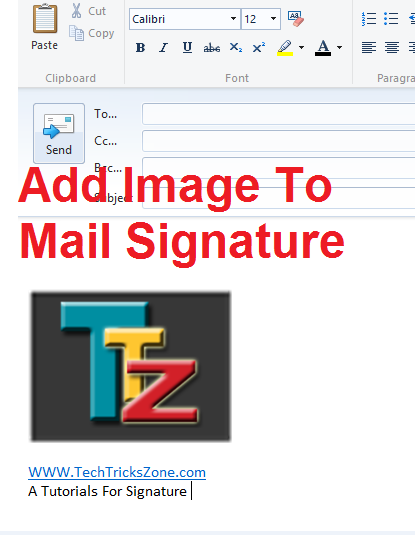 how to set signature with image in outlook