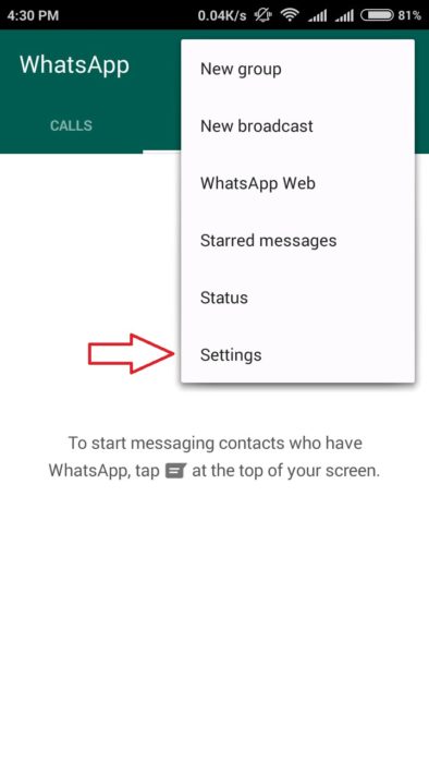 Whatsapp Settings