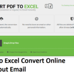 Convert PDF to Excel Online no Email Required