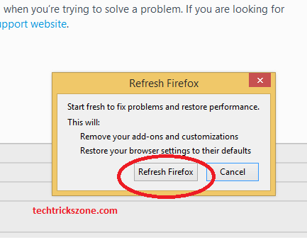 Manualy REstart Firefox from option