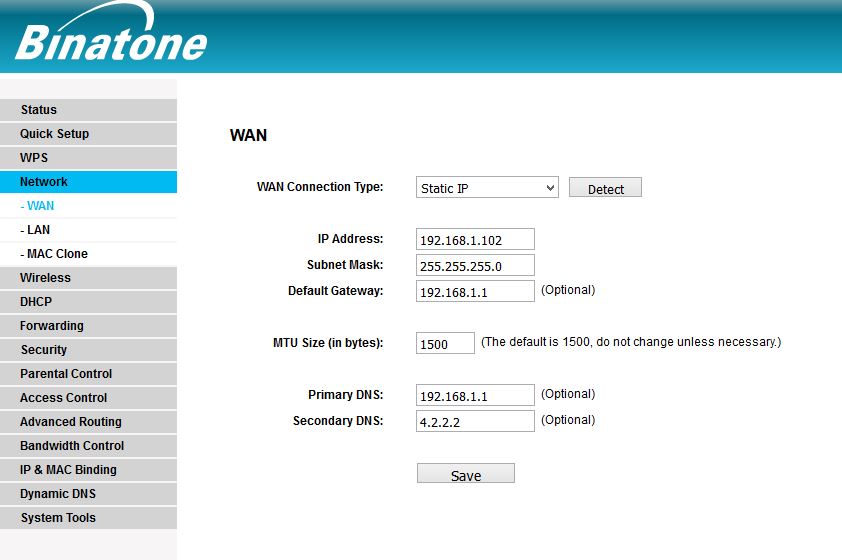 Binatone WR3005 300M Wireless Router PPPoE configuration