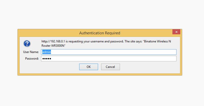 Binatone WR3000N 300M Wireless router login details