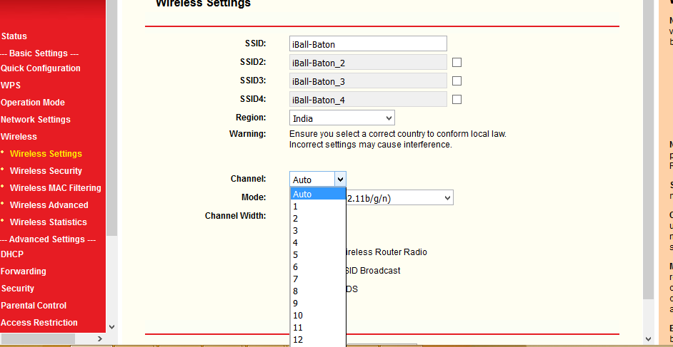 I ball GSP router Configuration