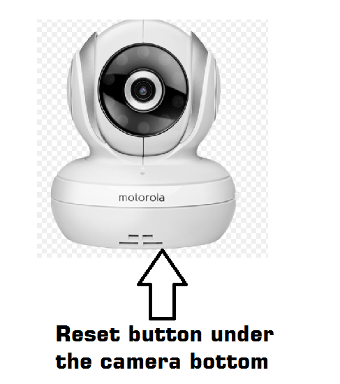 reset Motorola baby monitor camera with button