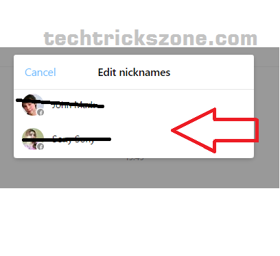 how to edit nickname in faccebook