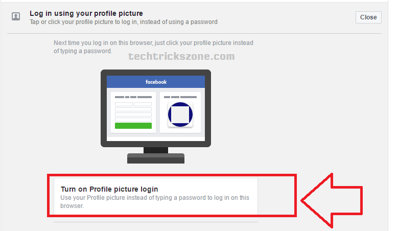 Facebook login without password