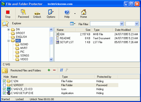 folder lock in windows 7