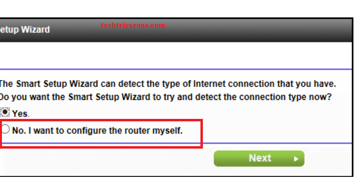 router configuration page netgear