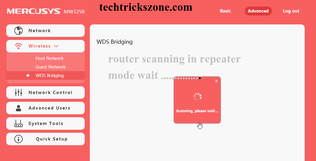 mercusys mw325R scanning issue