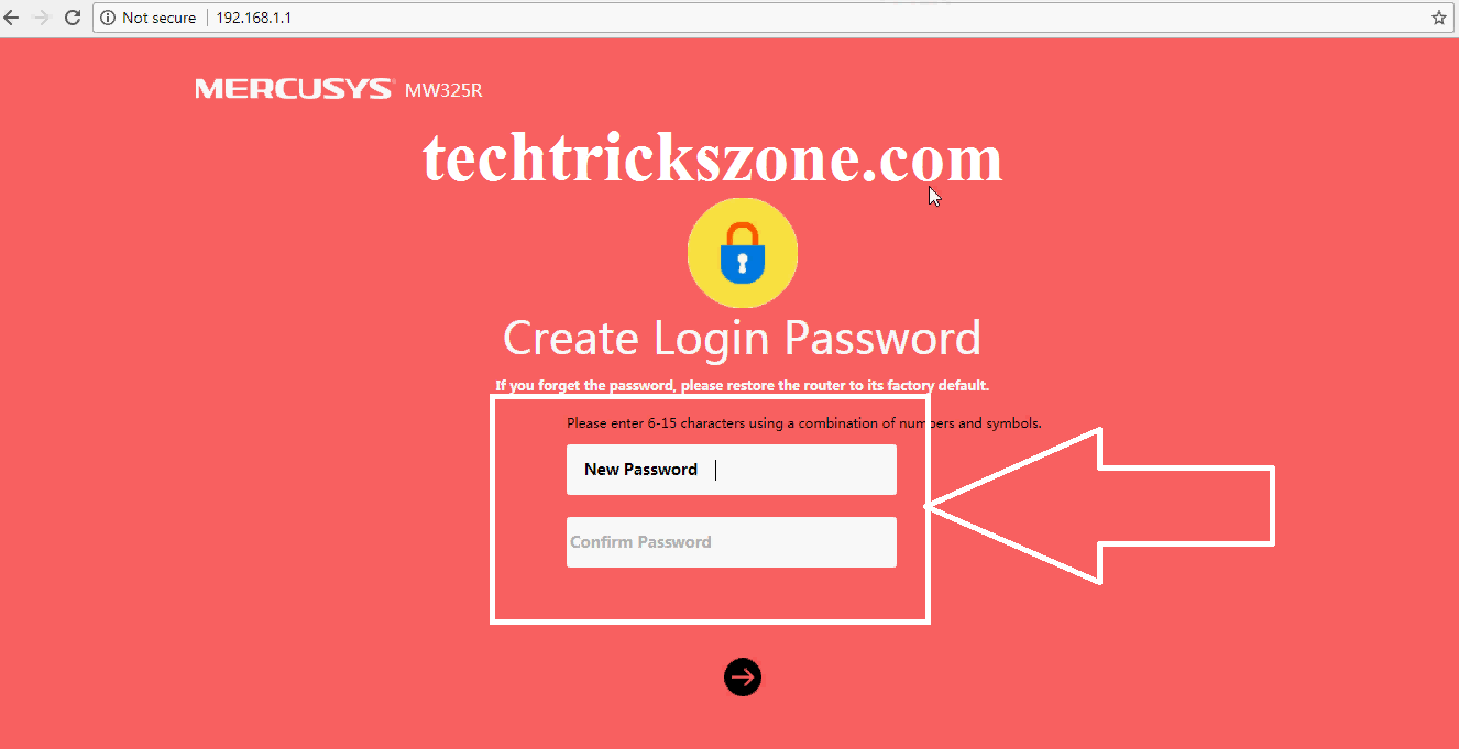 mercusys mw325r default password