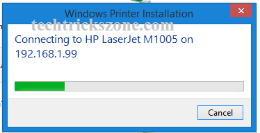 Unable to connect to a shared printer