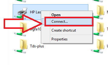 how to connect printer from network