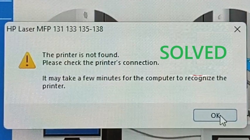 hp printer not found on network