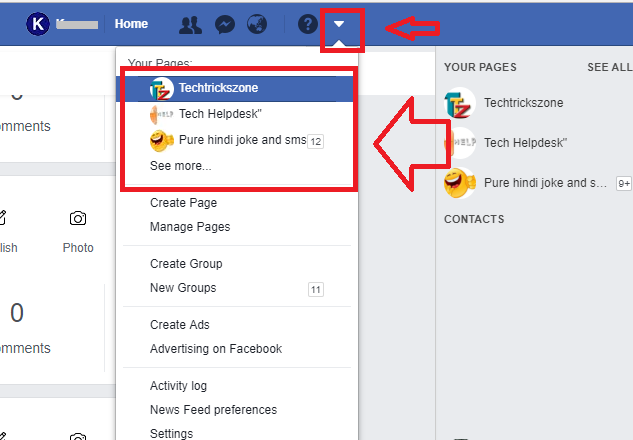 how to change facebook page name