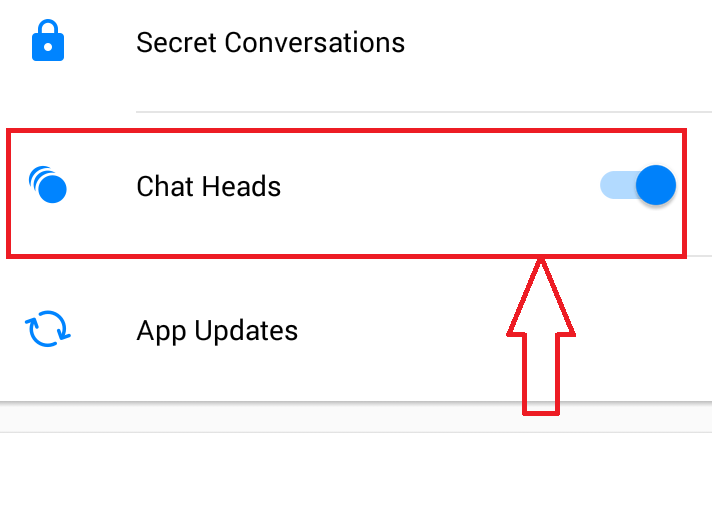 how do you turn on chat heads on messenger