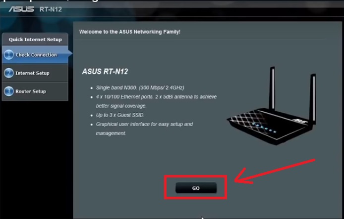 asus router setup