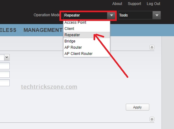 tp link cpe configuration for range extendar 