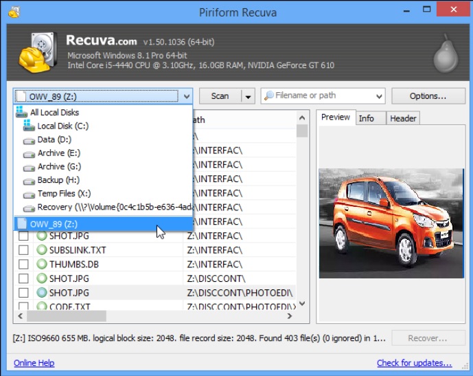 recuva data recovery software free download