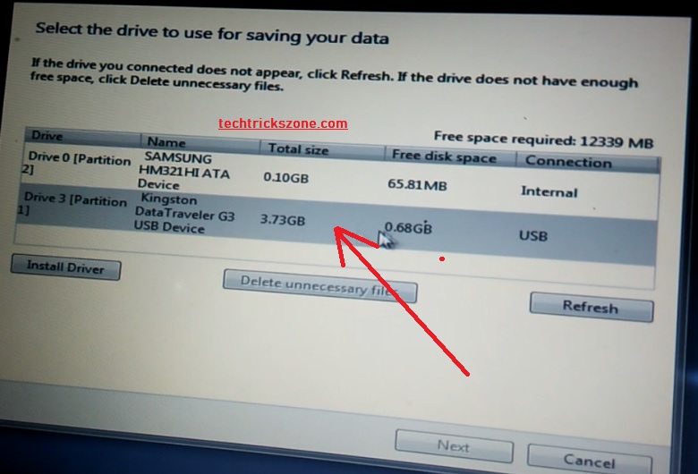 restore lost files from hard disk drive or removable disk on Sony laptop