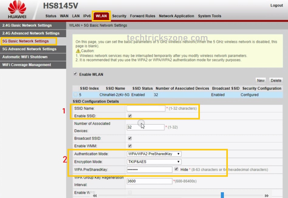 huawei ont hg8240h configuratin