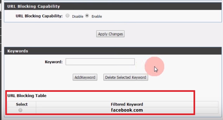 how to block site on tplink router