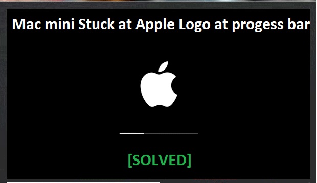 Mac mini stuck on apple logo at progress bar