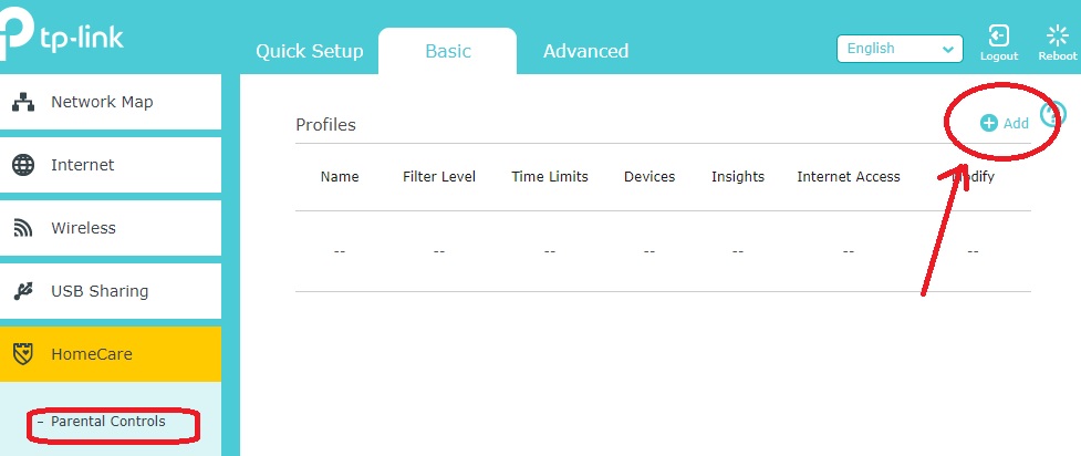 parental control configuration hg8245h