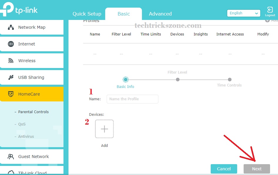 how to use bandwidth control tp link router