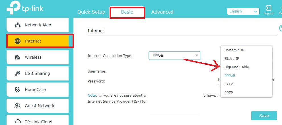 TP-LINK Archer C5400 Tri-Band MU-MIMO Wireless router PPPoE configuration