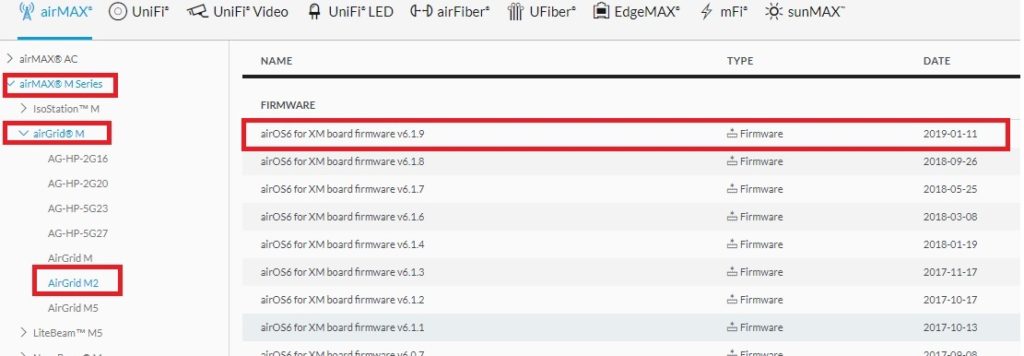 UBNT litebeam firmware update