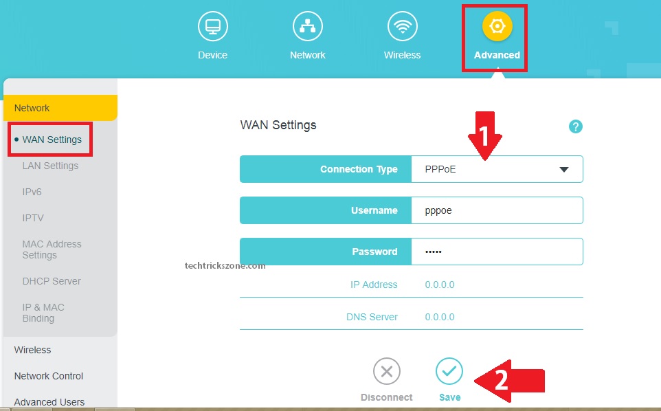 tp link router configuration page