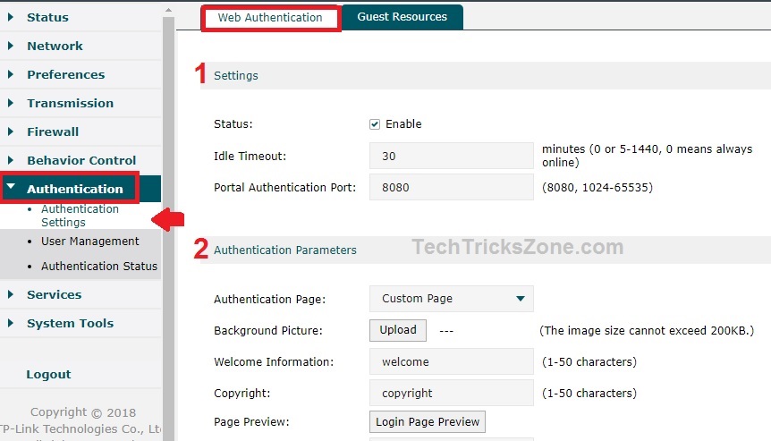 tp link travel router captive portal