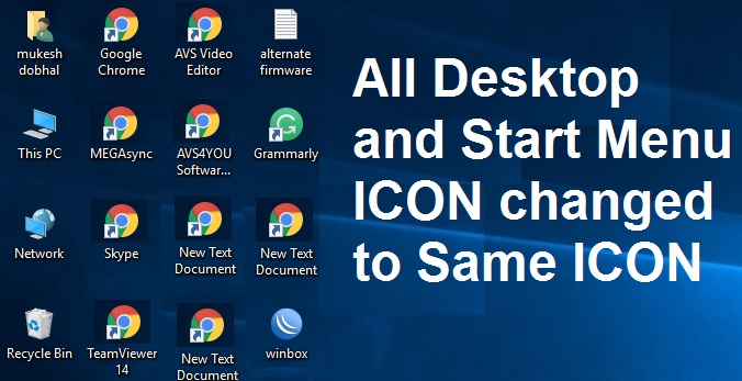 Desktop all icons changed into lnk file