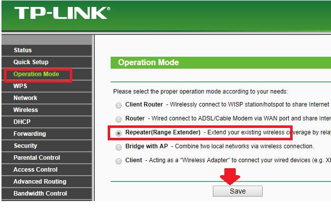 tp-link tl-wr743nd repeater in bridge mode