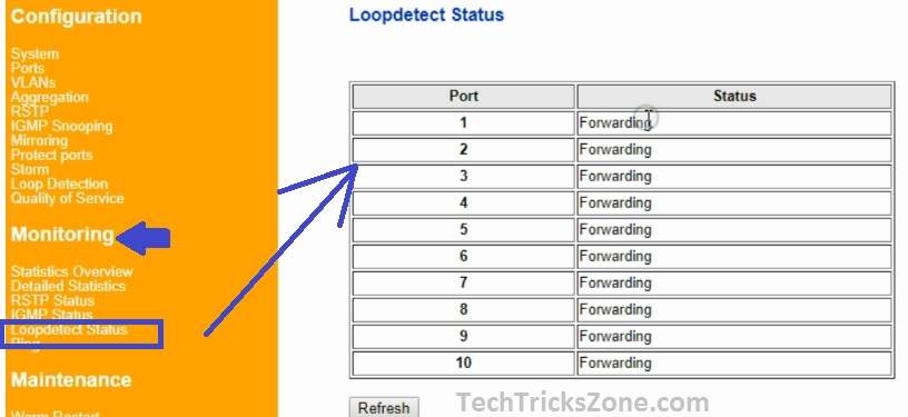 richer link ONT loop setting option