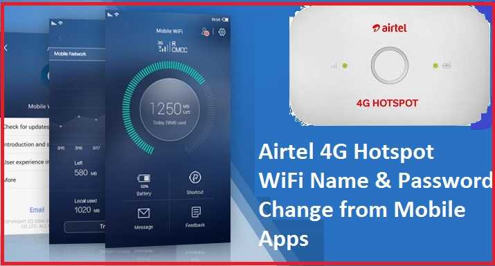 Airtel 4G Hotspot Router Configure from apps