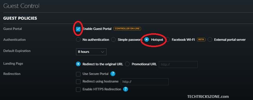 unifi guest captive portal