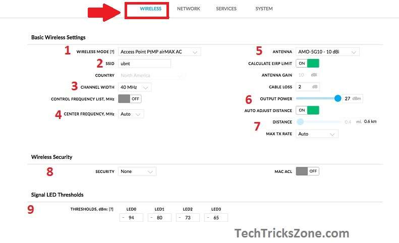 ubnt router configuration