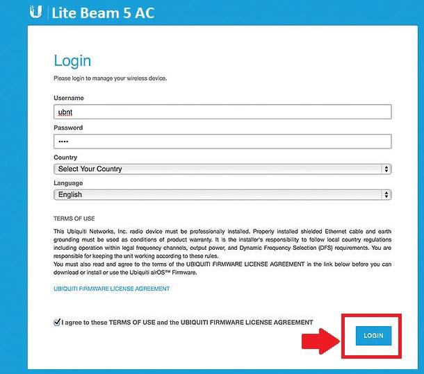 ubnt export configuration