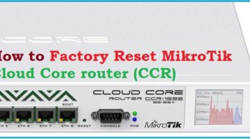 How to Reset MikroTik CCR Router from terminal command